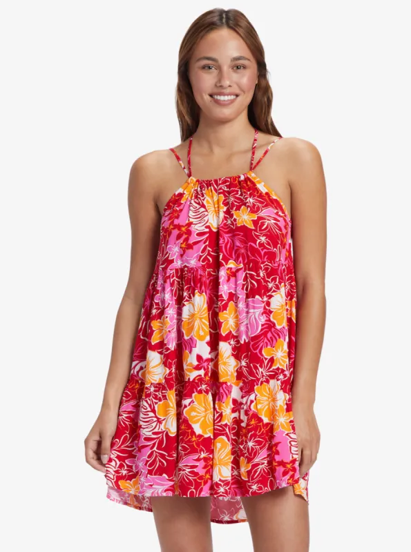 Evening Breeze Printed Tent Dress - Hilo Hibiscus made by Roxy