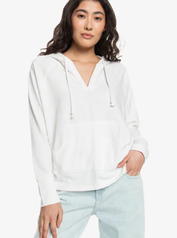 Destination Surf Long-Sleeve Hooded Top - Snow White sold by Roxy