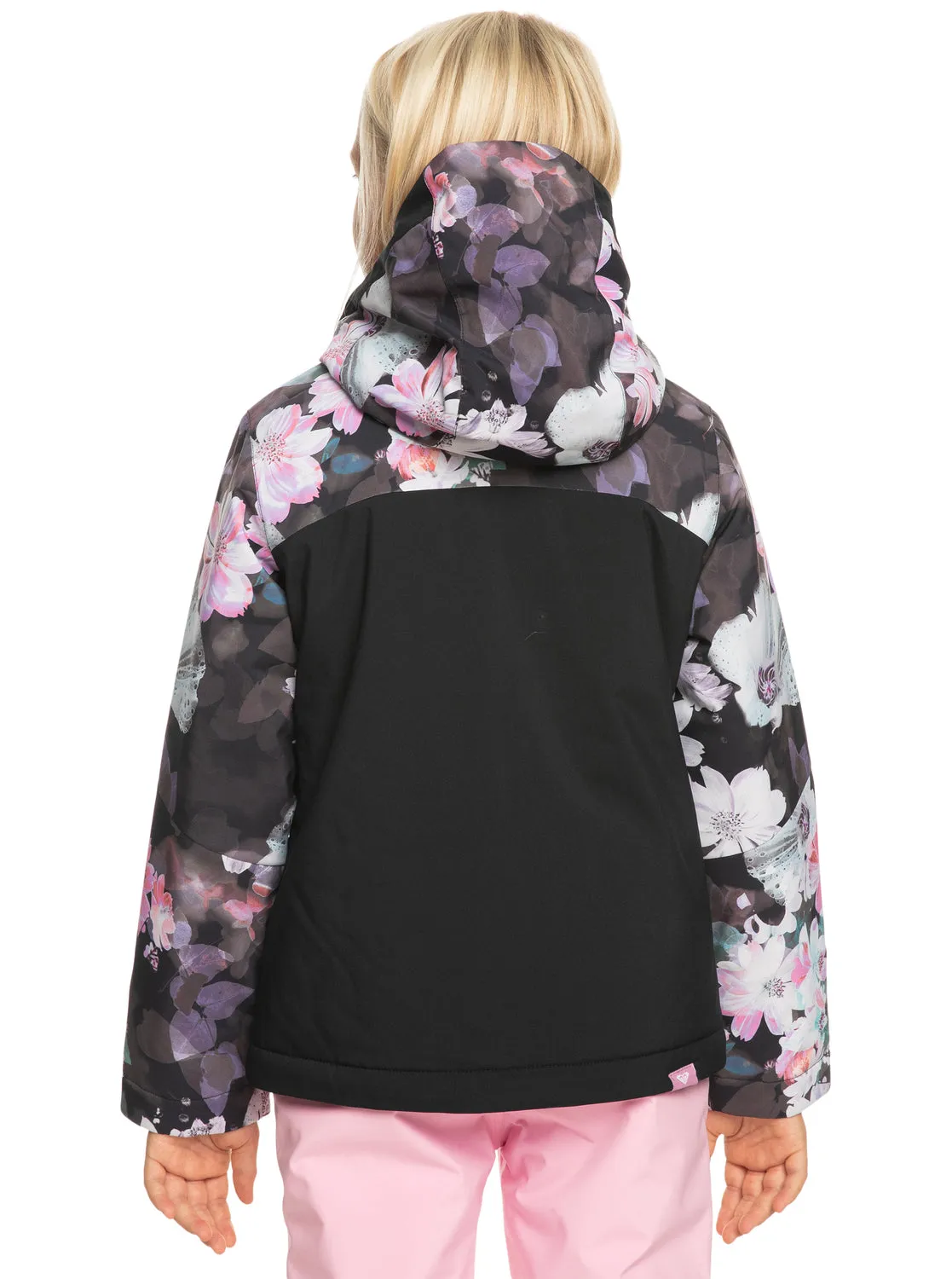 Girls 4-16 Greywood Technical Snow Jacket - True Black Blurry Flower sold by Roxy product image thumbnail 3