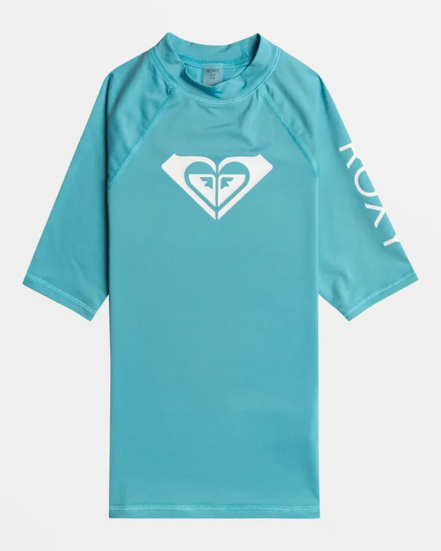 Girls 7-16 Wholehearted UPF 50 Short Sleeve Rashguard - Maui Blue sold by Roxy