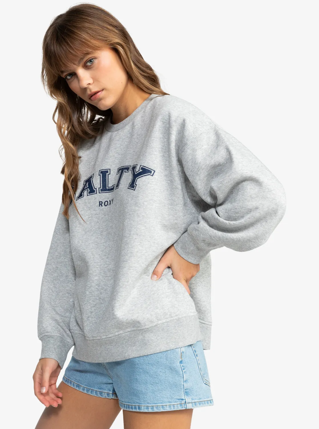 Salty Morning Hike Crew Neck Sweatshirt - Heritage Heather sold by Roxy product image thumbnail 2