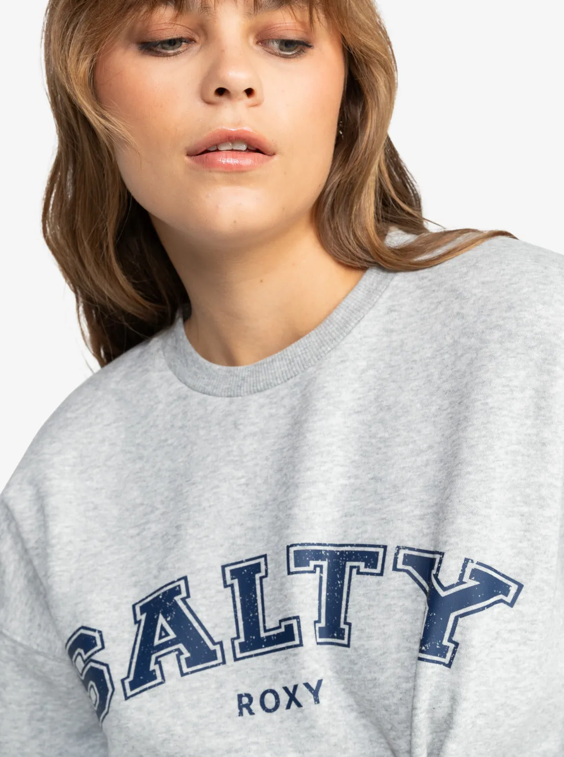 Salty Morning Hike Crew Neck Sweatshirt - Heritage Heather sold by Roxy product image thumbnail 3
