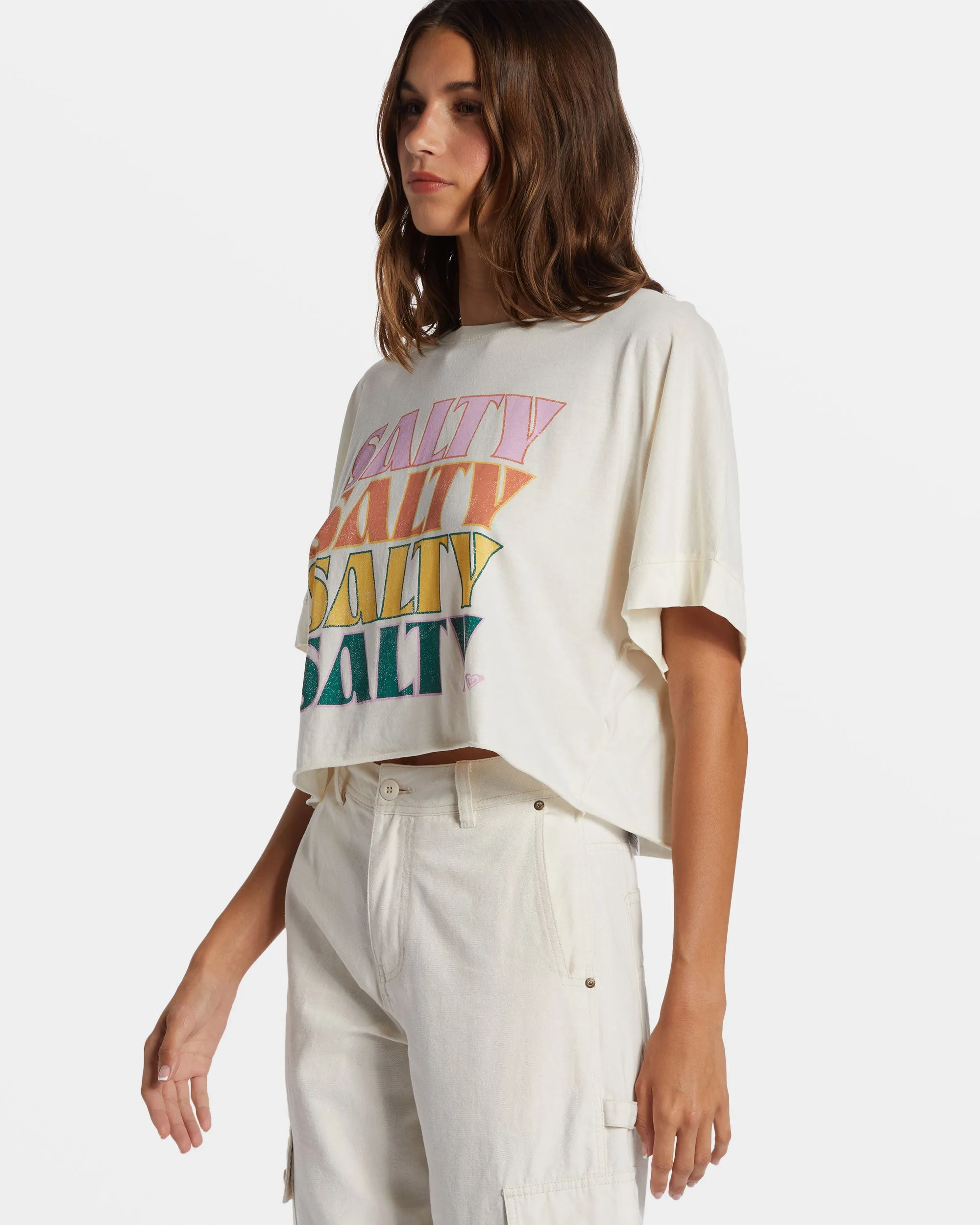 Salty Stack T-Shirt - Egret sold by Roxy product image thumbnail 5