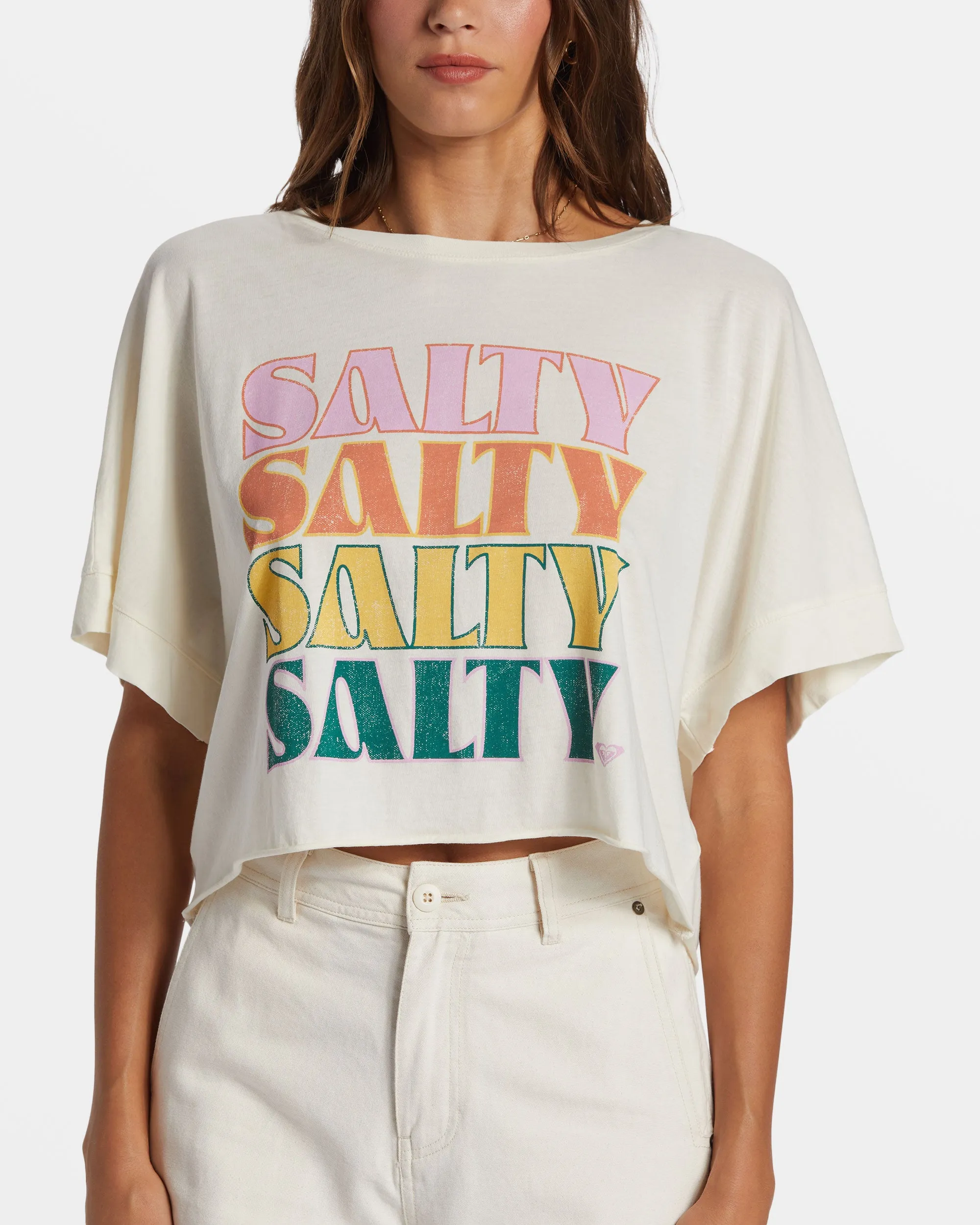 Salty Stack T-Shirt - Egret sold by Roxy product image thumbnail 4