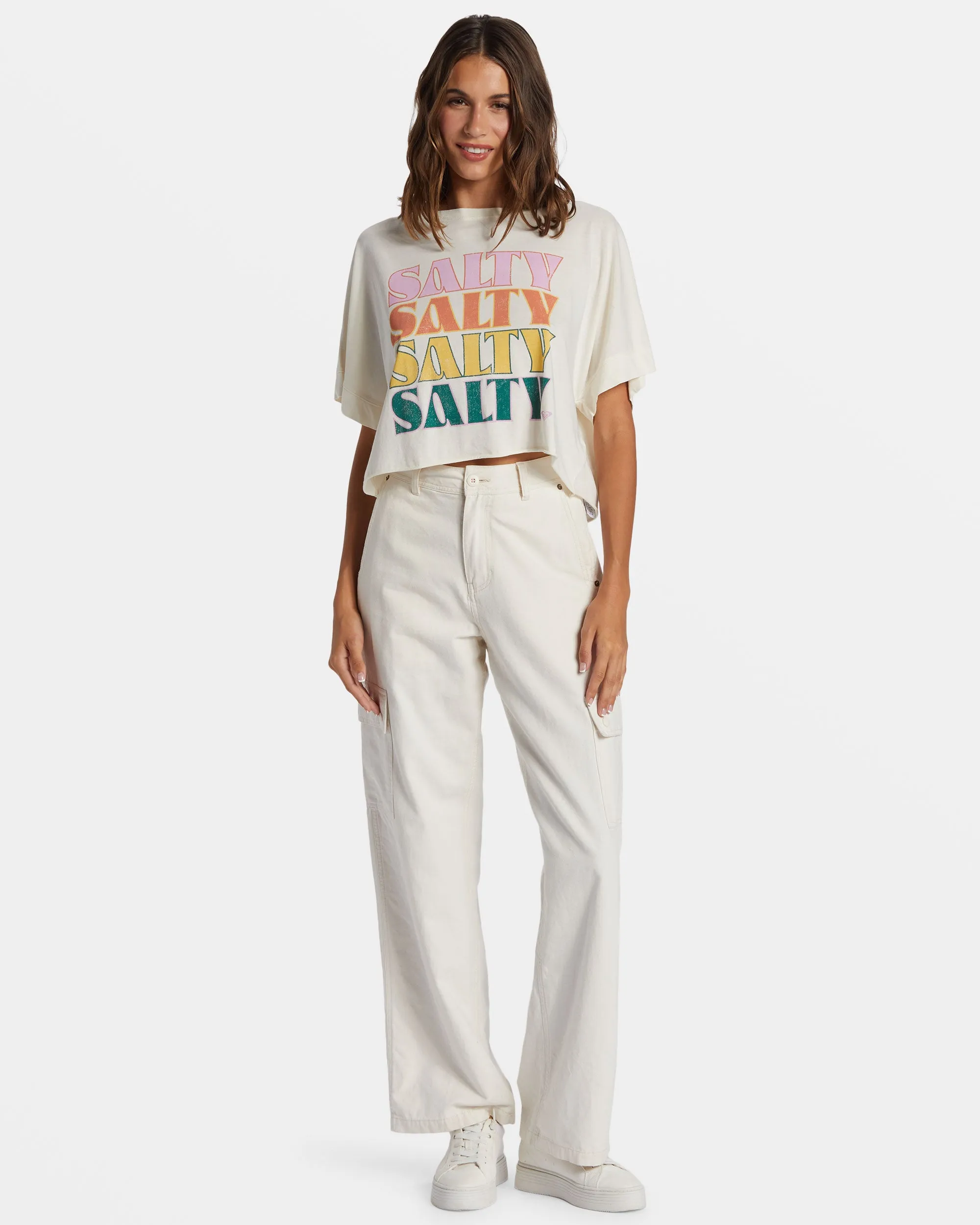 Salty Stack T-Shirt - Egret sold by Roxy product image thumbnail 3