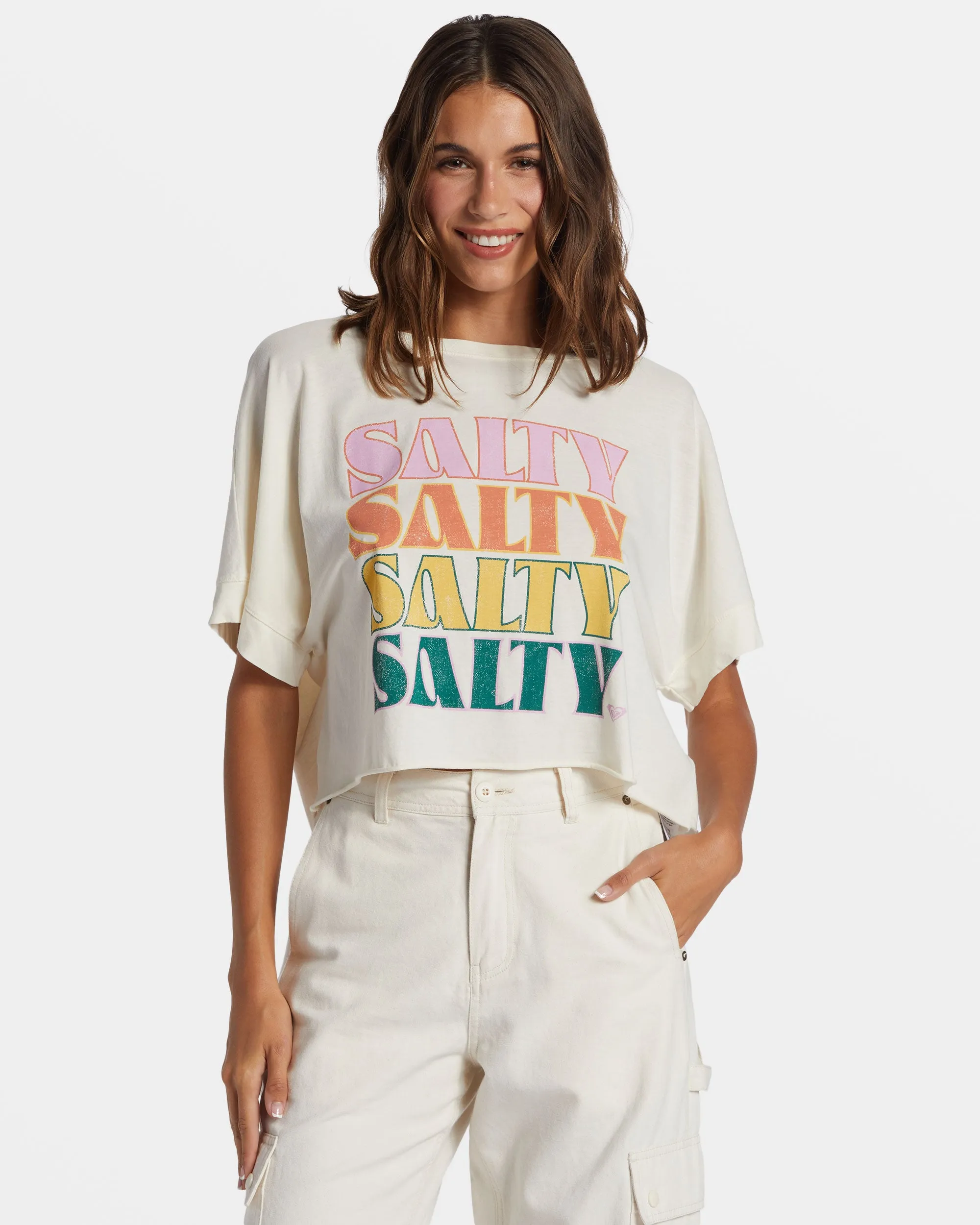 Salty Stack T-Shirt - Egret sold by Roxy
