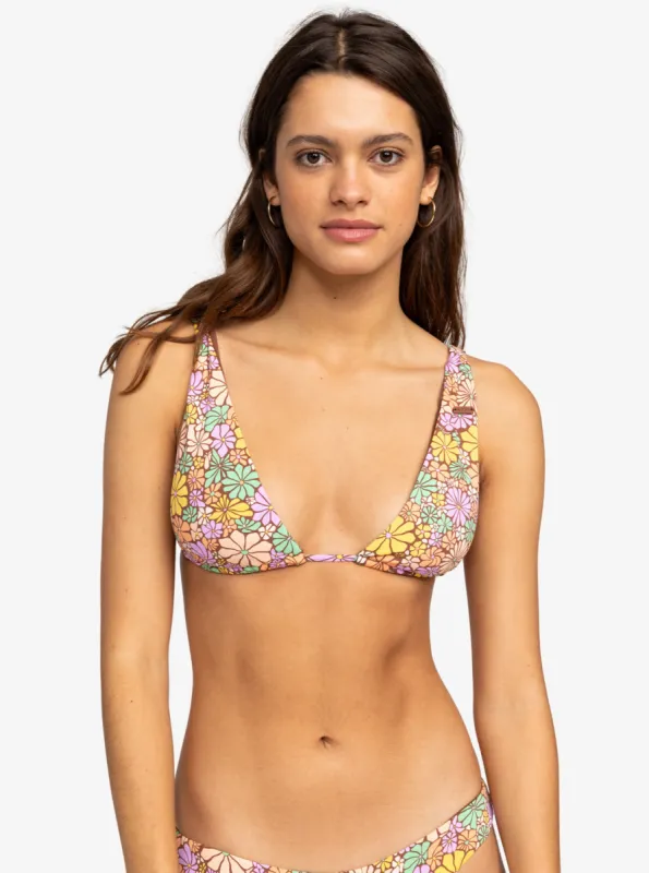 All About Sol Elongated Triangle Bikini Top - Root Beer All About Sol Mini sold by Roxy
