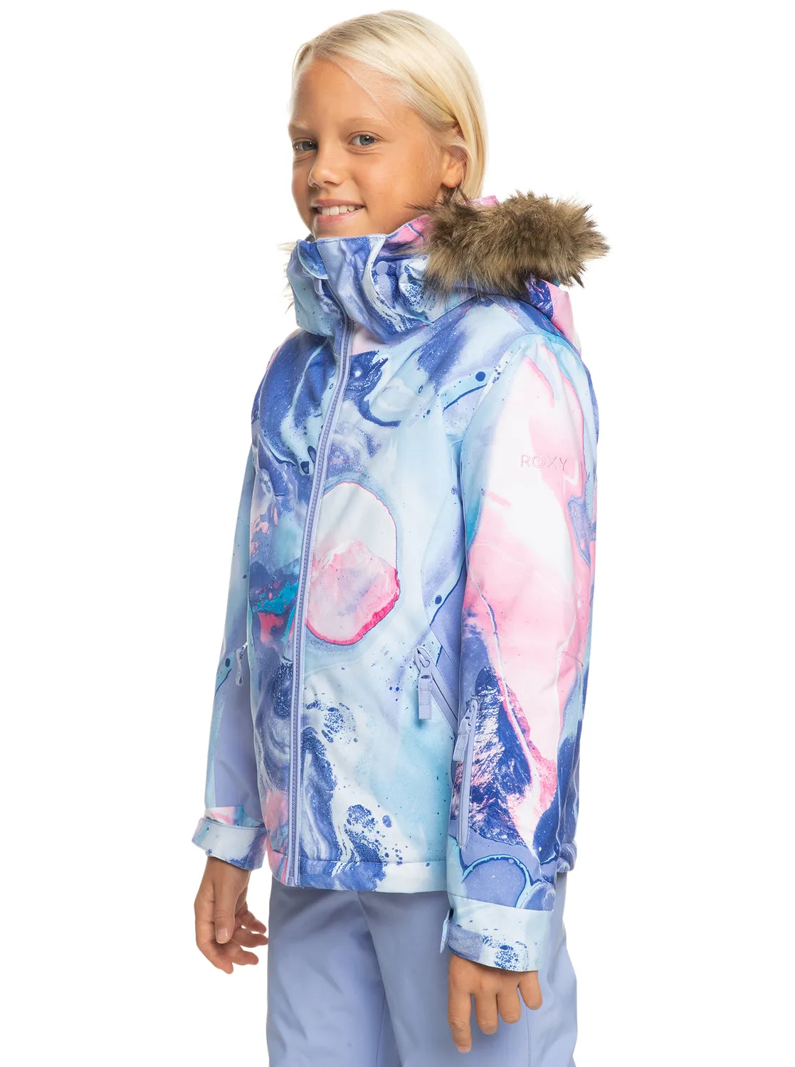 Girls 4-16 American Pie Technical Snow Jacket - Azure Blue Landscape sold by Roxy product image thumbnail 2