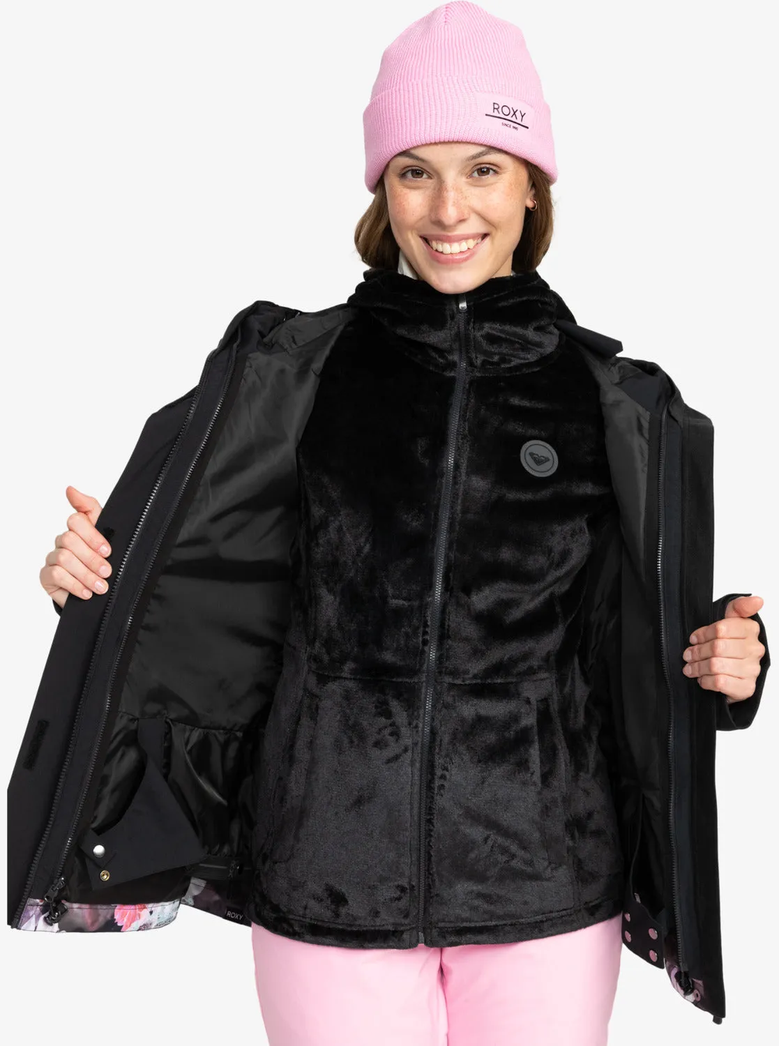 Roxy Jetty 3-In-1 Technical Snow Jacket - True Black Blurry Flower sold by Roxy product image thumbnail 4
