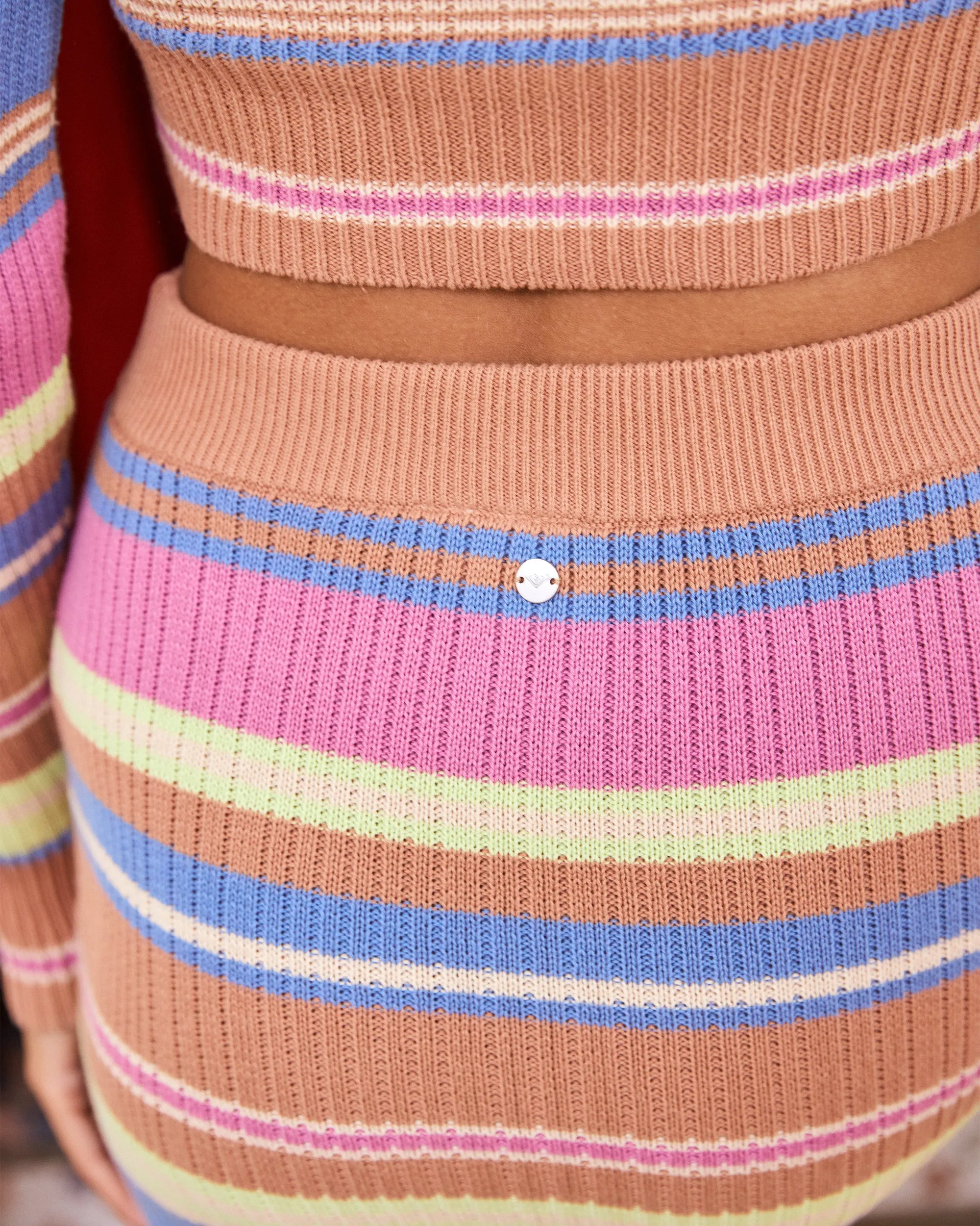 Playa Morning Midi Skirt - Camel Swithbackstripe Sweaters sold by Roxy product image thumbnail 5