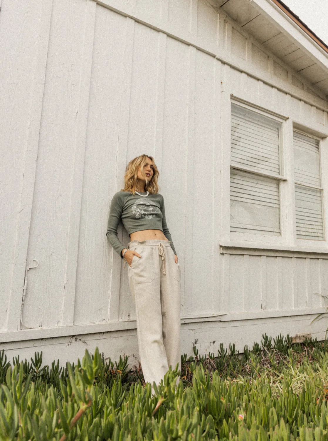 Oceanside Flared Pants - Stone sold by Roxy product image thumbnail 3