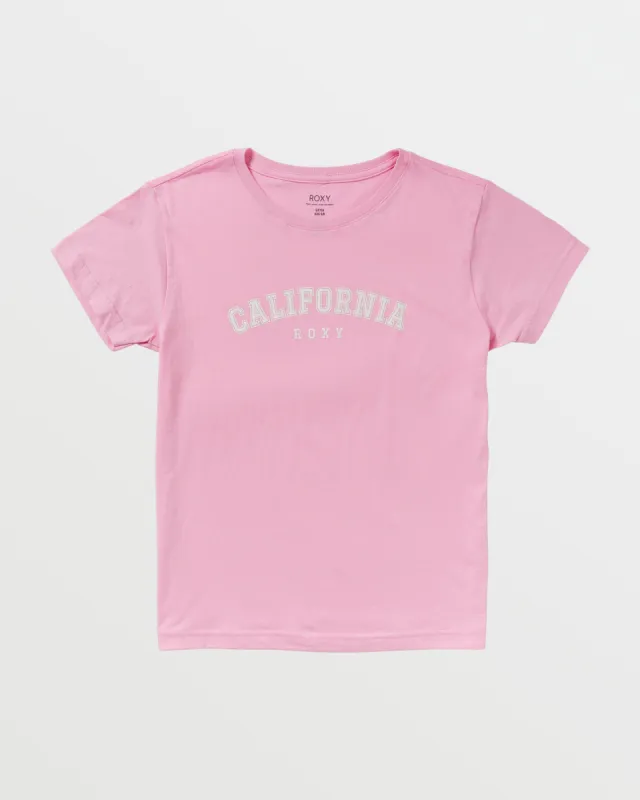 Collegiate California Boyfriend T-Shirt - Prism Pink sold by Roxy