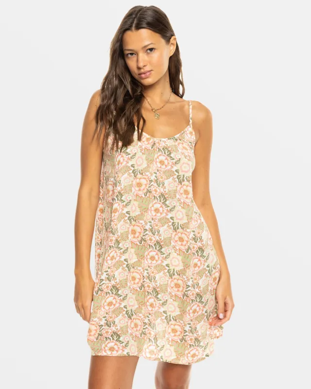 Spring Adventure Short Dress - Oil Green Wild Flower Swim sold by Roxy