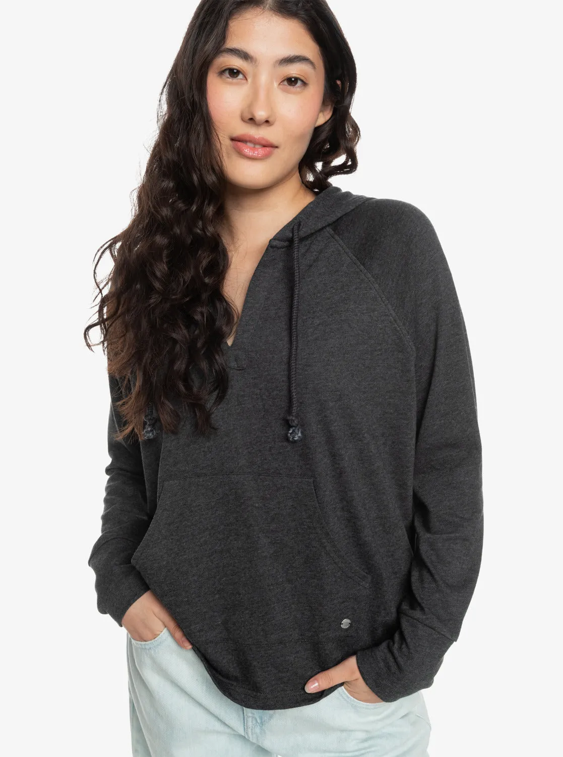 Destination Surf Long-Sleeve Hooded Top - Anthracite sold by Roxy
