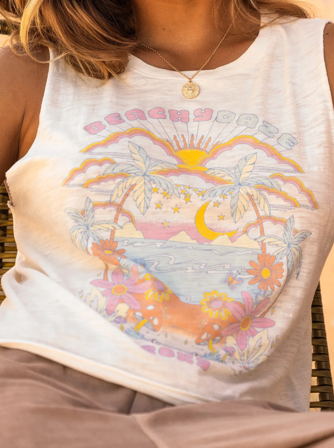 Beachy Days Muscle Tank - Snow White sold by Roxy product image thumbnail 4