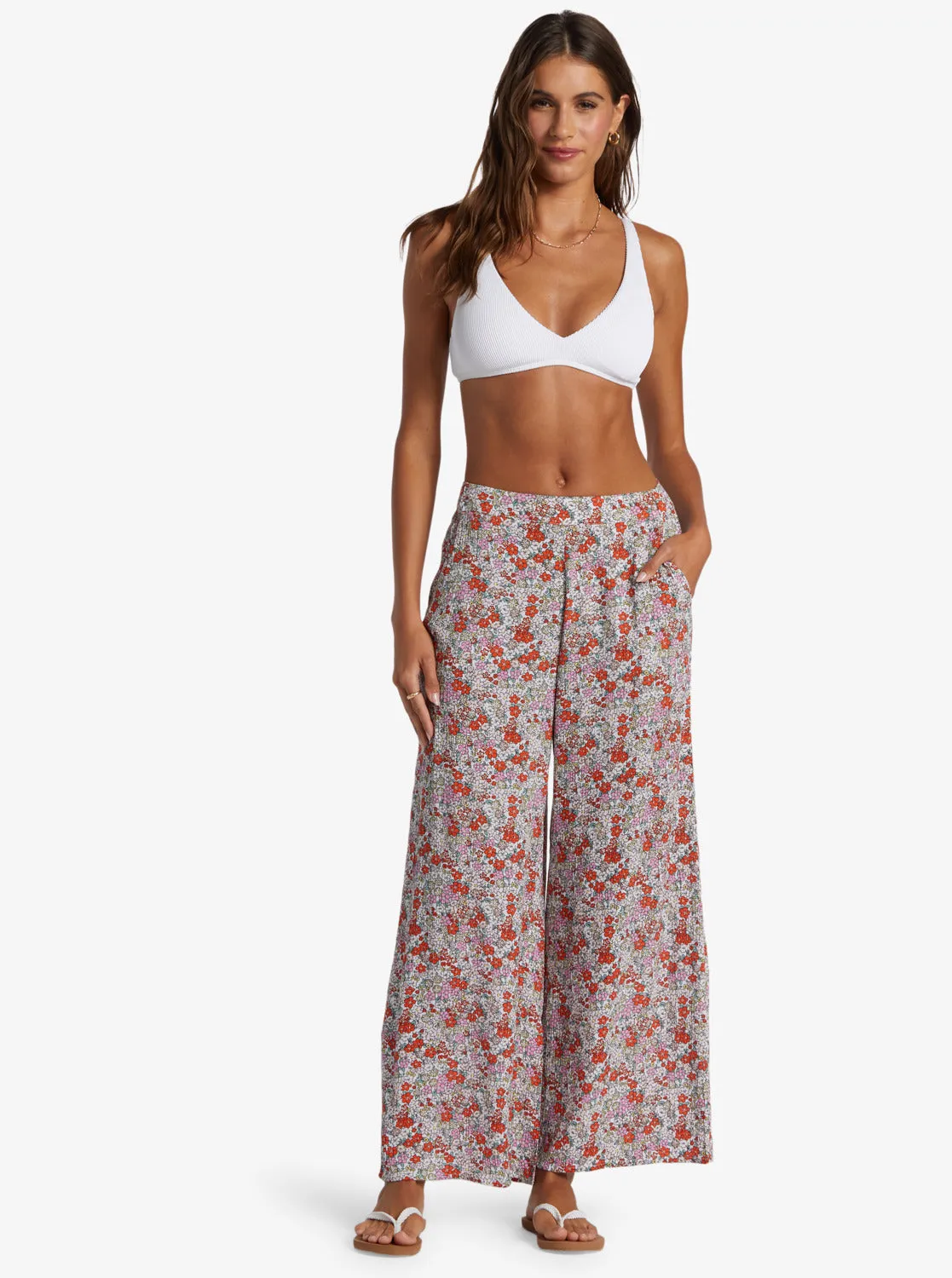 Midnight New Avenue Lightweight Pants - Tiger Lily Autumn Ditsy sold by Roxy product image thumbnail 4