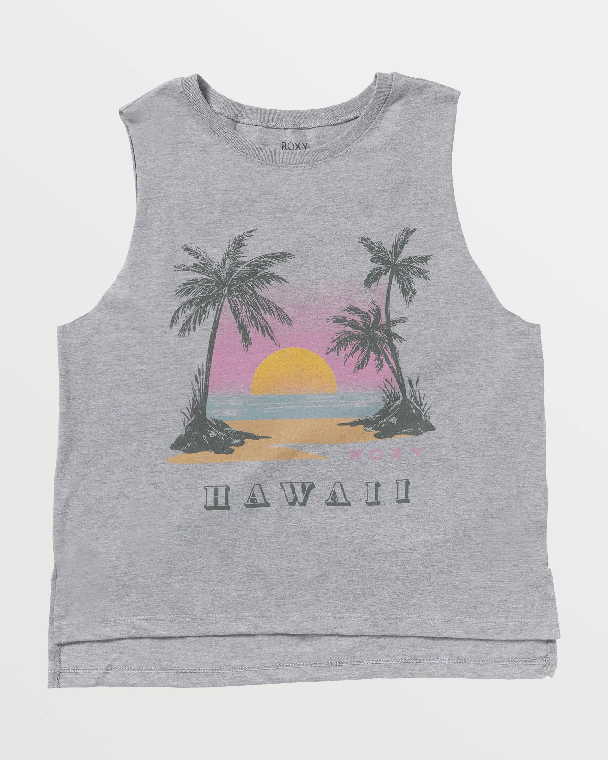 Sunset Beach Hawaii Tank - Heritage Heather sold by Roxy