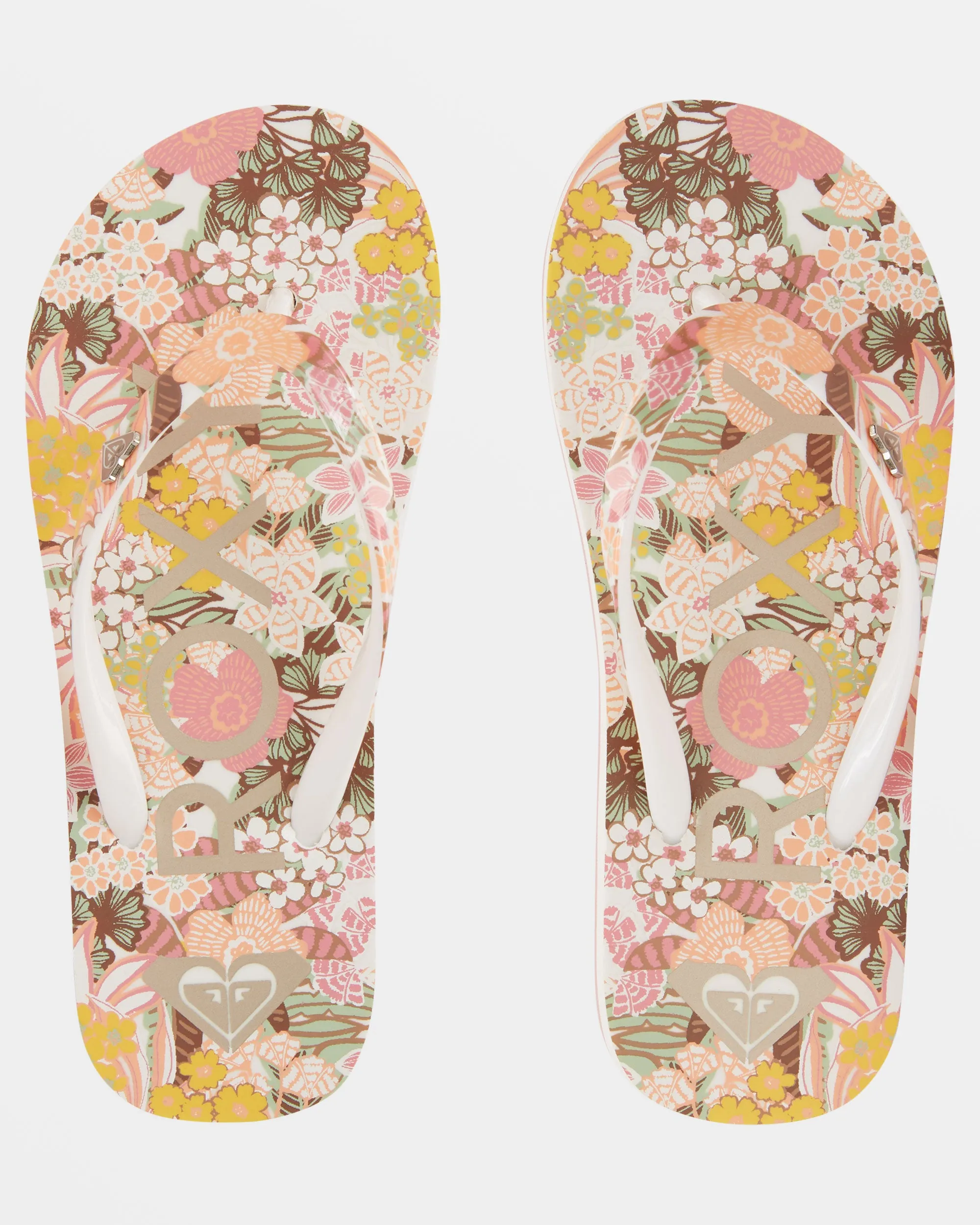 Girls 4-16 Pebbles Sandals - White/Light Brown sold by Roxy product image thumbnail 5