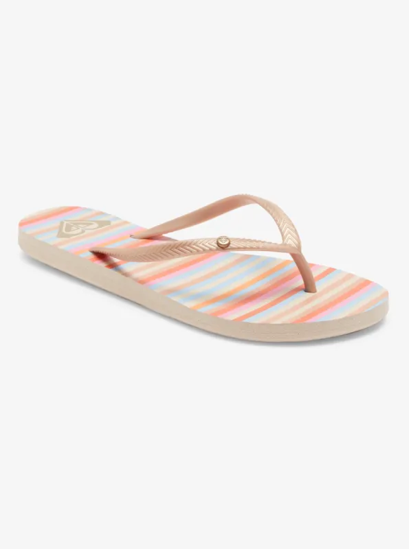 Bermuda Sandals - Champagne Stripe sold by Roxy