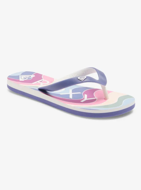 Girls 4-16 Tahiti Flip-Flops - Blue Depths sold by Roxy
