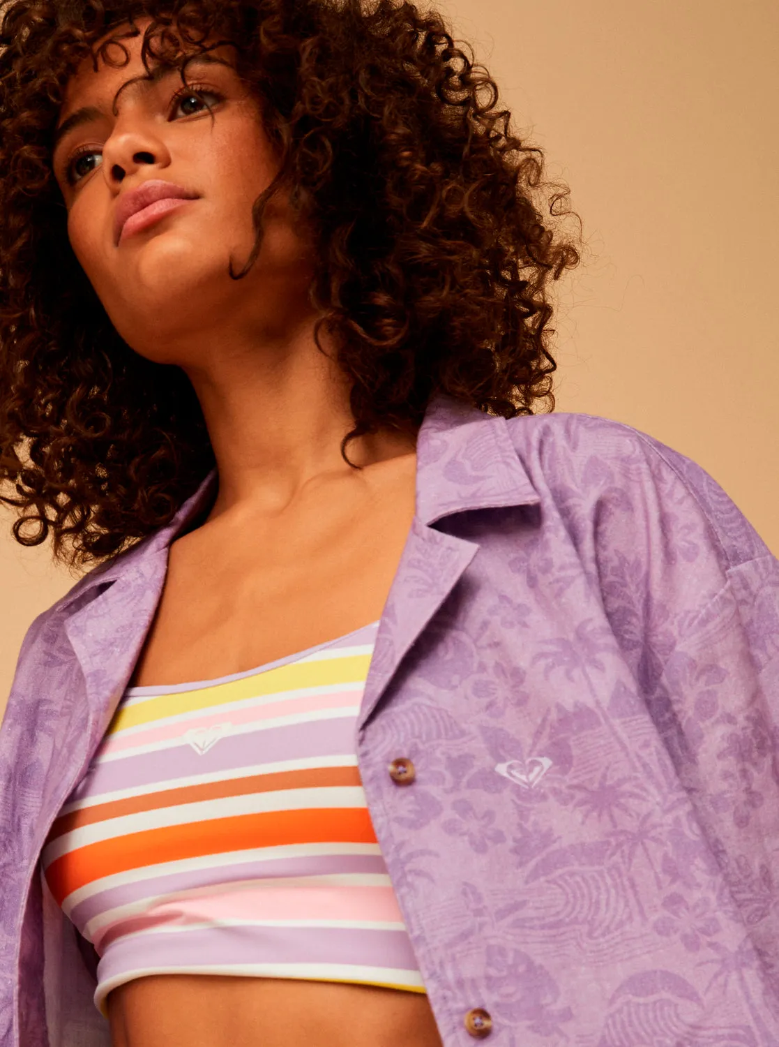 Surf.Kind.Kate. Short Sleeve Shirt - Purple Rose Surf Friends sold by Roxy product image thumbnail 4