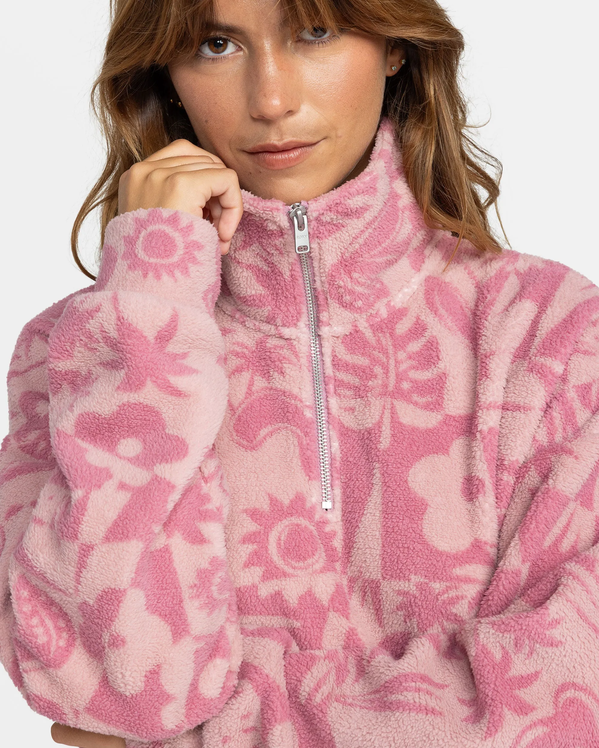 Live Out Loud Half Zip Polar Pullover - Mauve Orchid Sliceoparadise Po sold by Roxy product image thumbnail 4