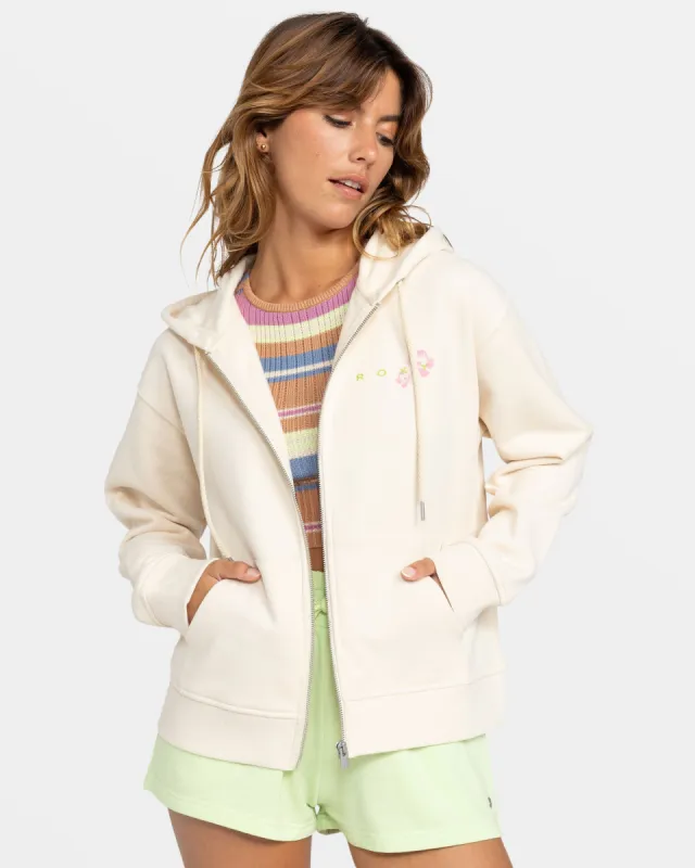 Evening Hike Zip Up Hoodie - Parchment sold by Roxy