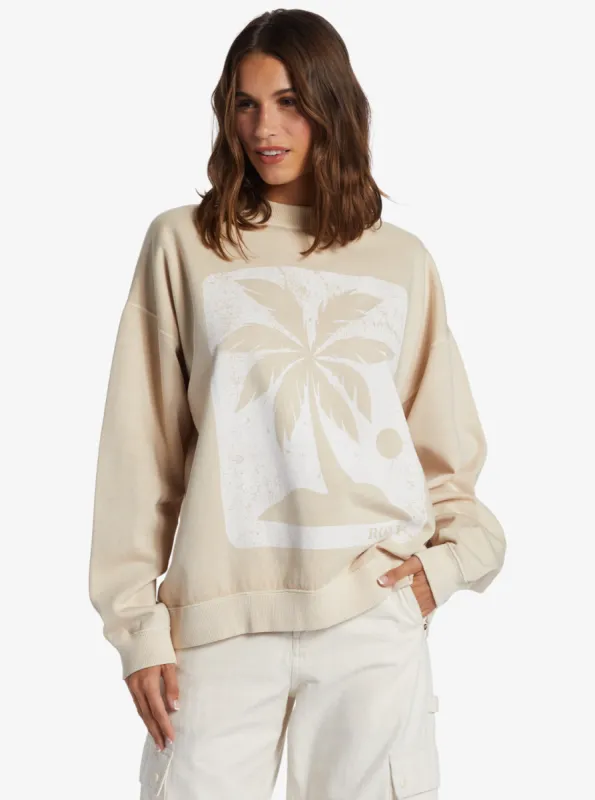 Lineup Oversized Crew Neck Sweatshirt - Tapioca sold by Roxy