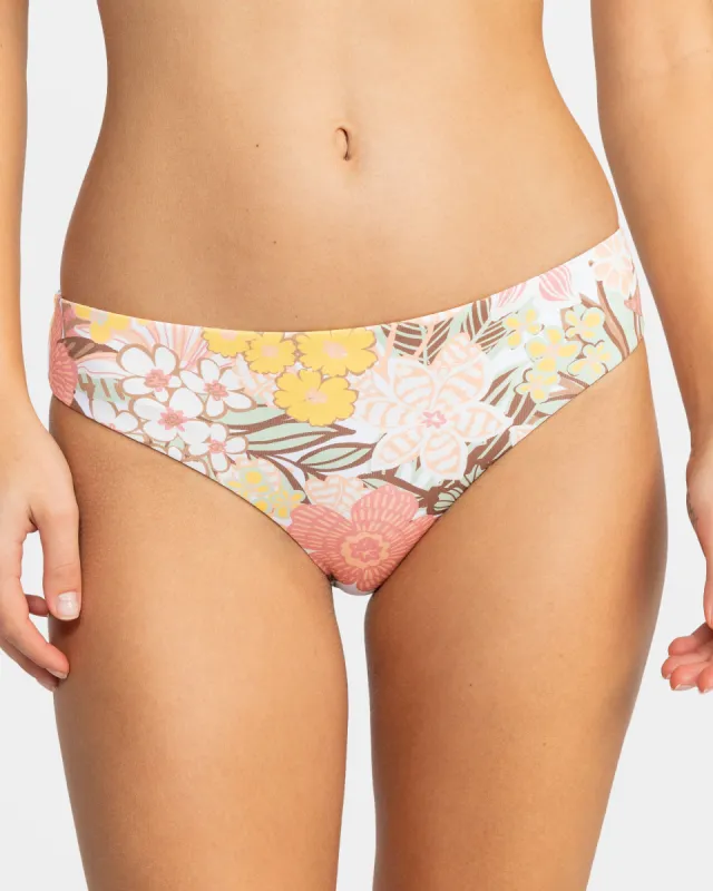 Playa Paradise Reversible Hipster Bikini Bottoms - White Viva La Vida sold by Roxy