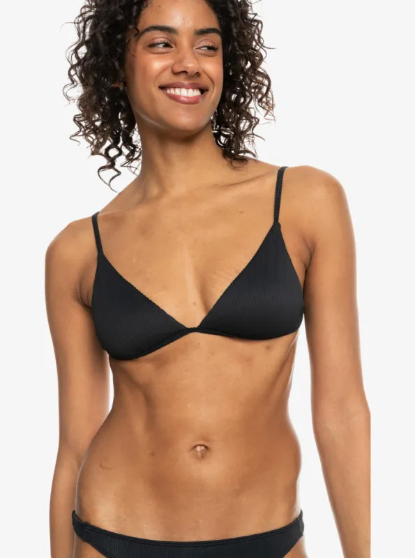Rib Roxy Love The Quiver Bikini Top - Anthracite sold by Roxy