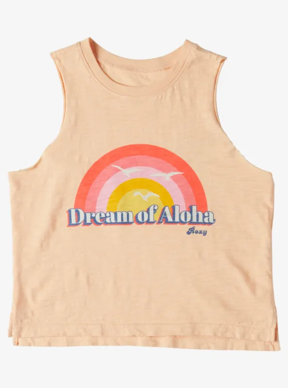 Girls 4-16 Colorful Summer Muscle Tank T-Shirt - Peach Parfait sold by Roxy