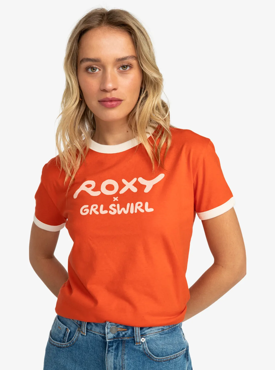 Roxy x Grl Swirl Ringer T-Shirt - Tigerlily sold by Roxy product image thumbnail 5