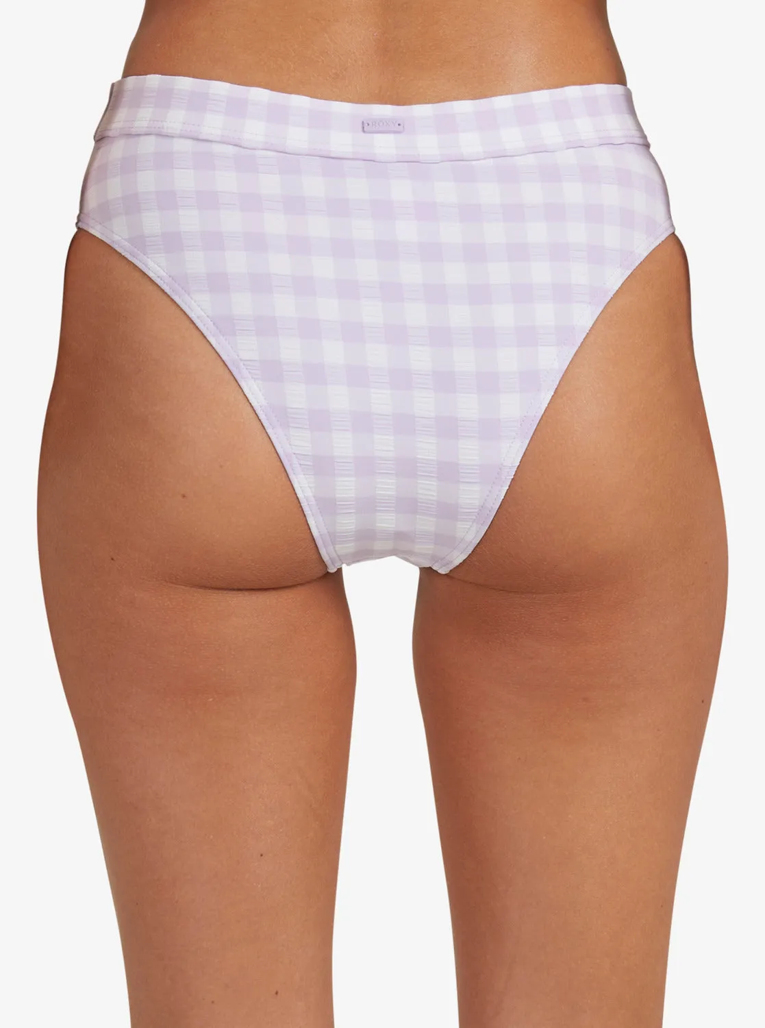 Heart The Check Moderate Coverage Bikini Bottom - Castle Gingham Lg Pastel Lilac sold by Roxy product image thumbnail 5