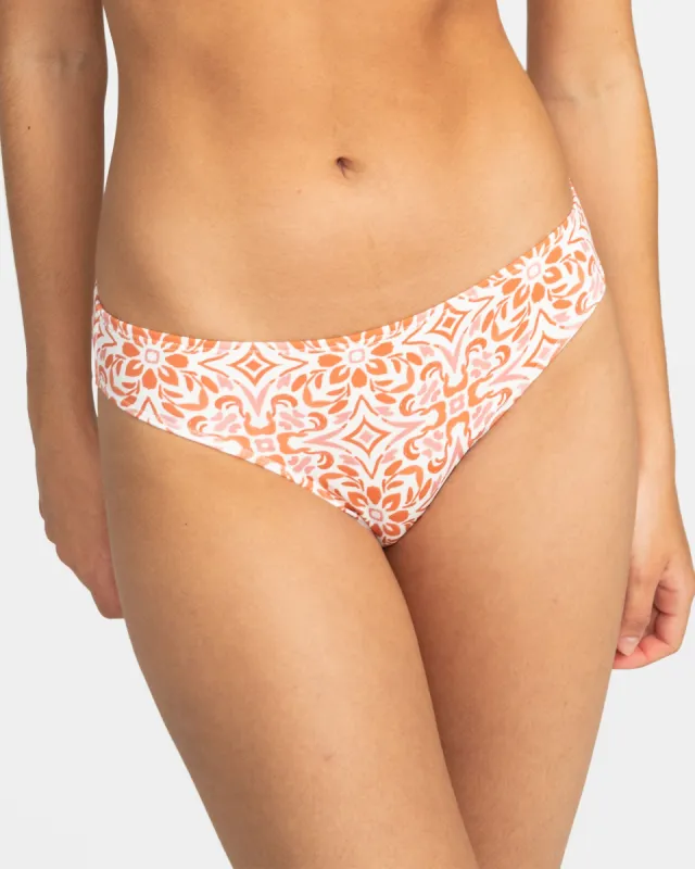 Fresco Tile Hipster Bikini Bottom - Cloud Dancer Fresco Tile sold by Roxy