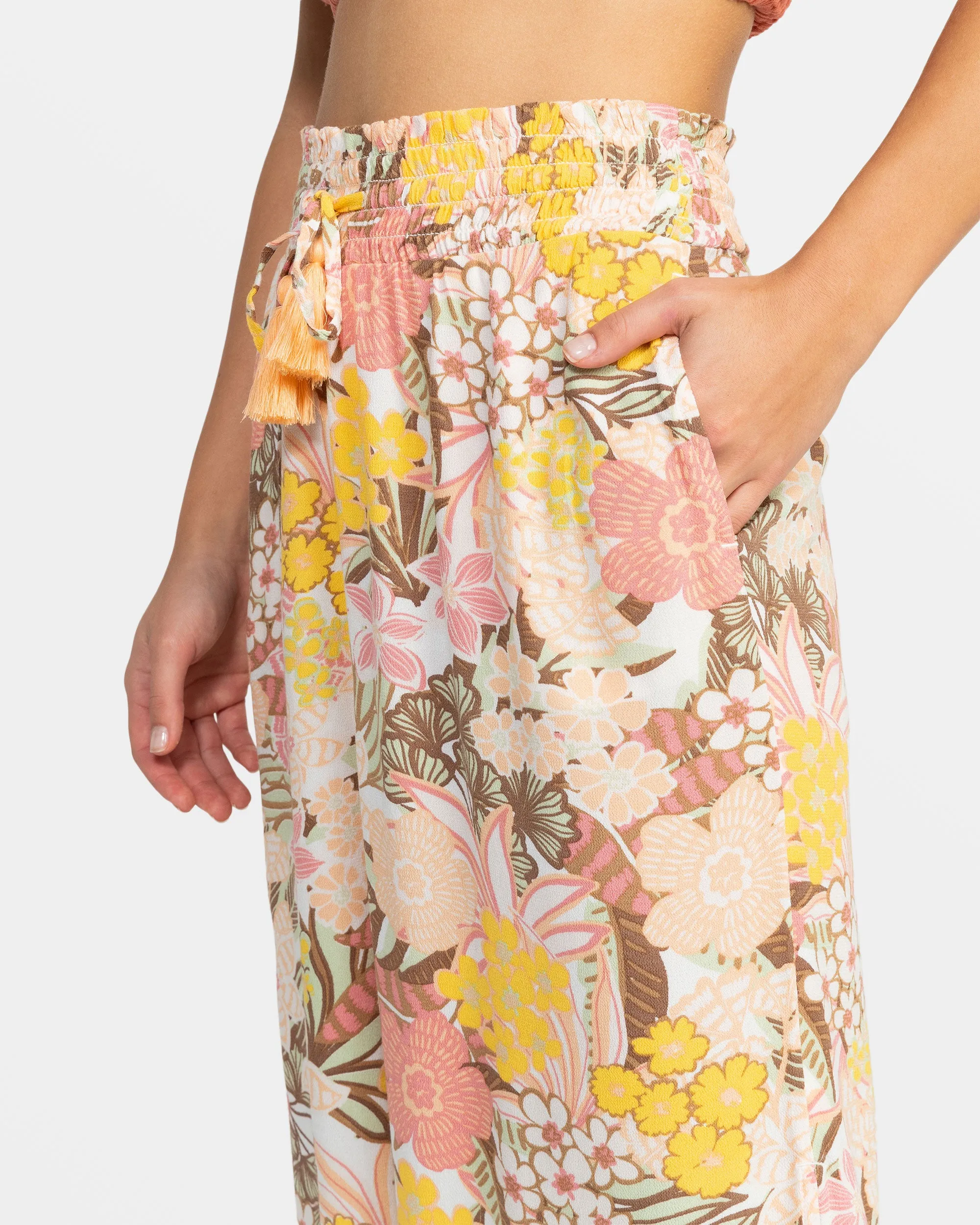 Tropical Rhythm Wide Leg Beach Pants - White Viva La Vida sold by Roxy product image thumbnail 5