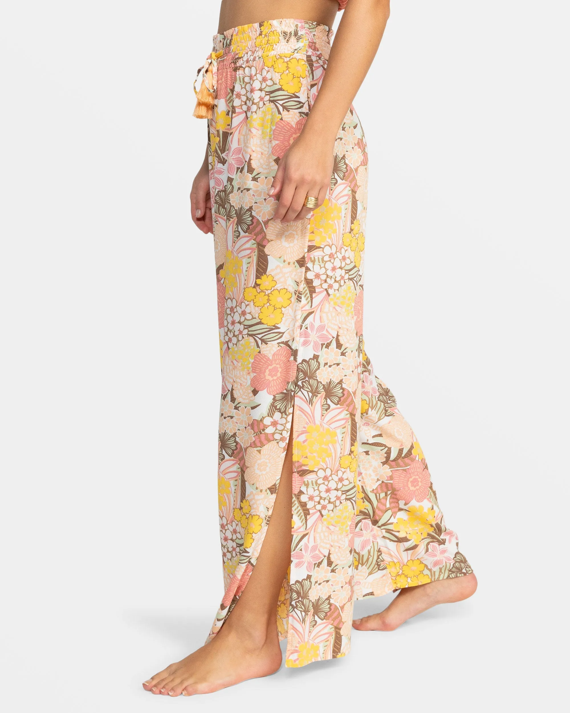 Tropical Rhythm Wide Leg Beach Pants - White Viva La Vida sold by Roxy product image thumbnail 4