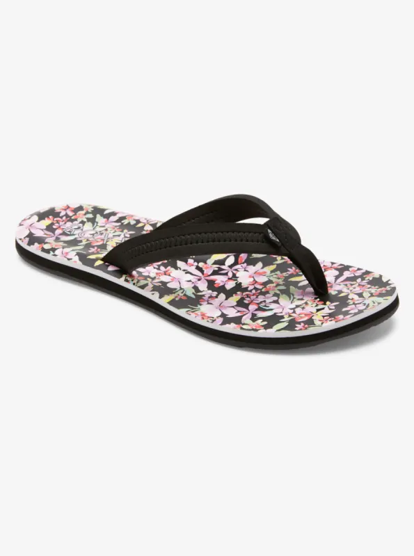 Vista Loreto Flip-Flops - Black/Pink/Black sold by Roxy