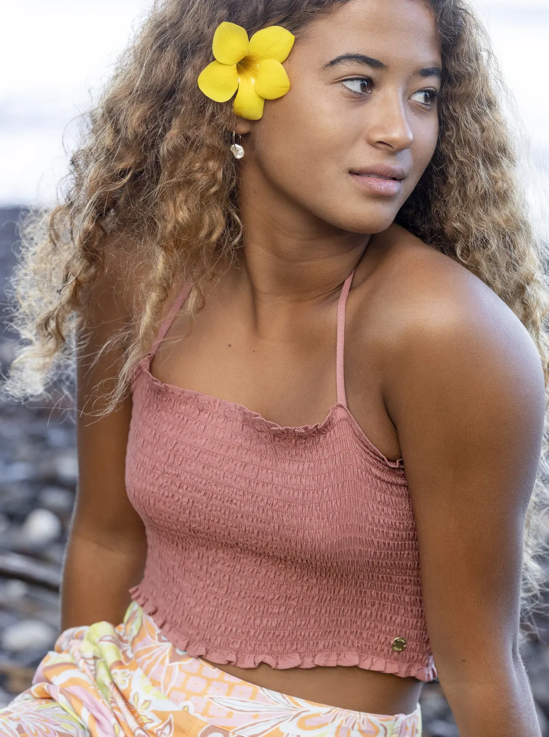 Warm Waters Bandeau Top - Cedar Wood sold by Roxy