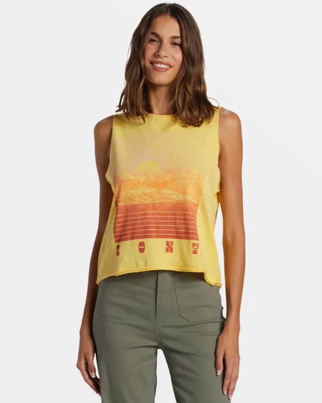 Paradise Peaks HLMT 2.0 Cropped Tank Top - Cornsilk sold by Roxy