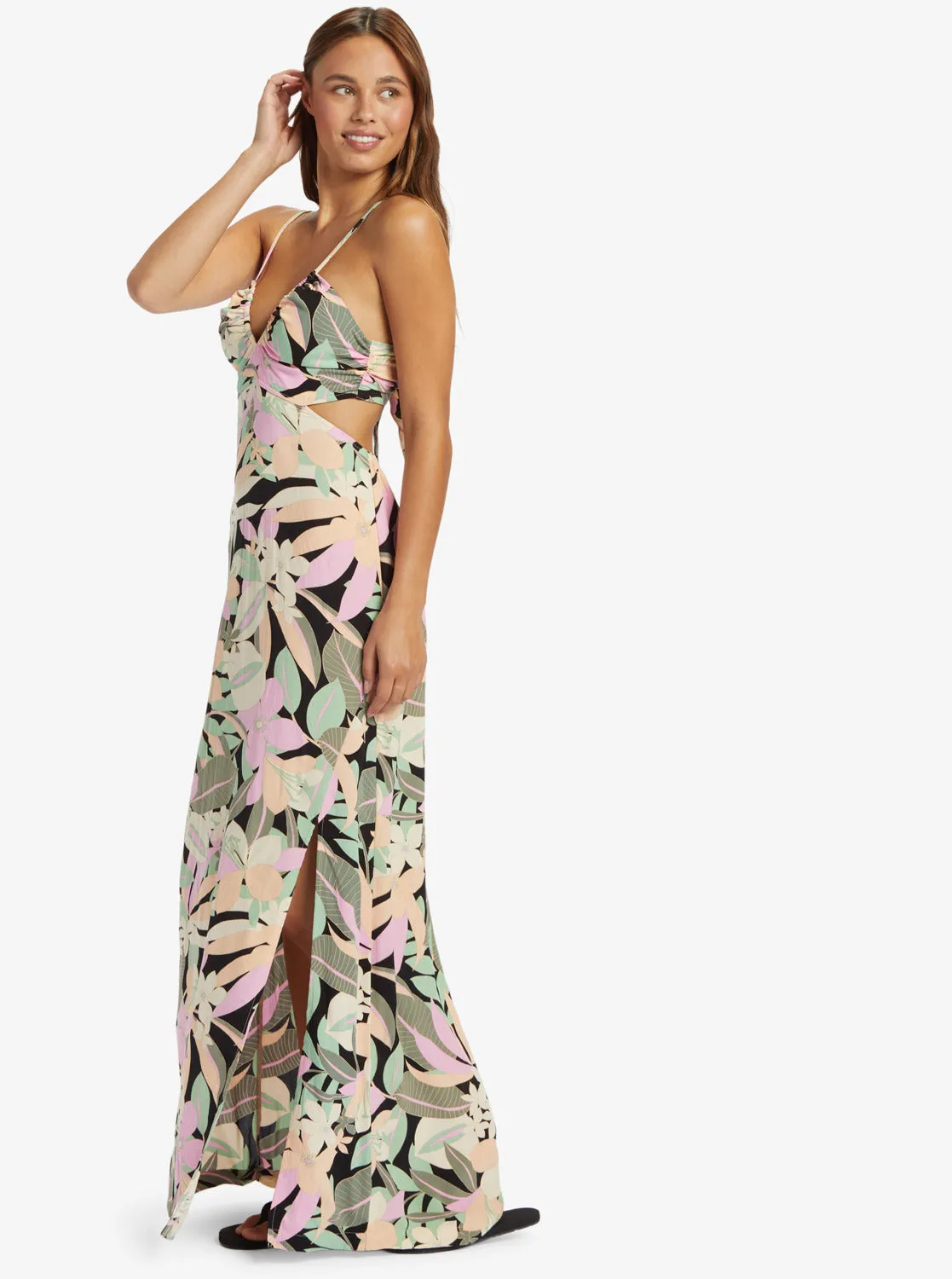 Riviera Nights Dress - Anthracite Palm Song sold by Roxy product image thumbnail 4