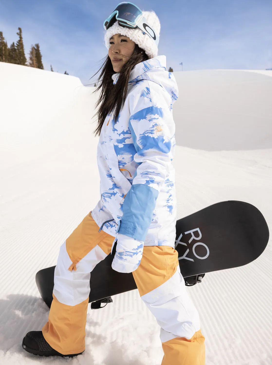 Chloe Kim Technical Snow Jacket - Azure Blue Clouds sold by Roxy product image thumbnail 2