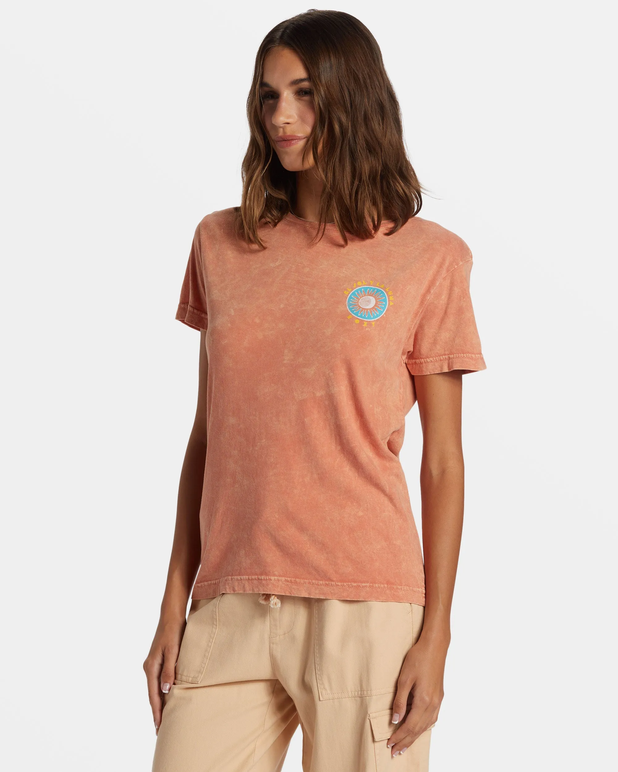 El Sol Y La Luna Boyfriend T-Shirt - Apricot Brandy sold by Roxy product image thumbnail 4
