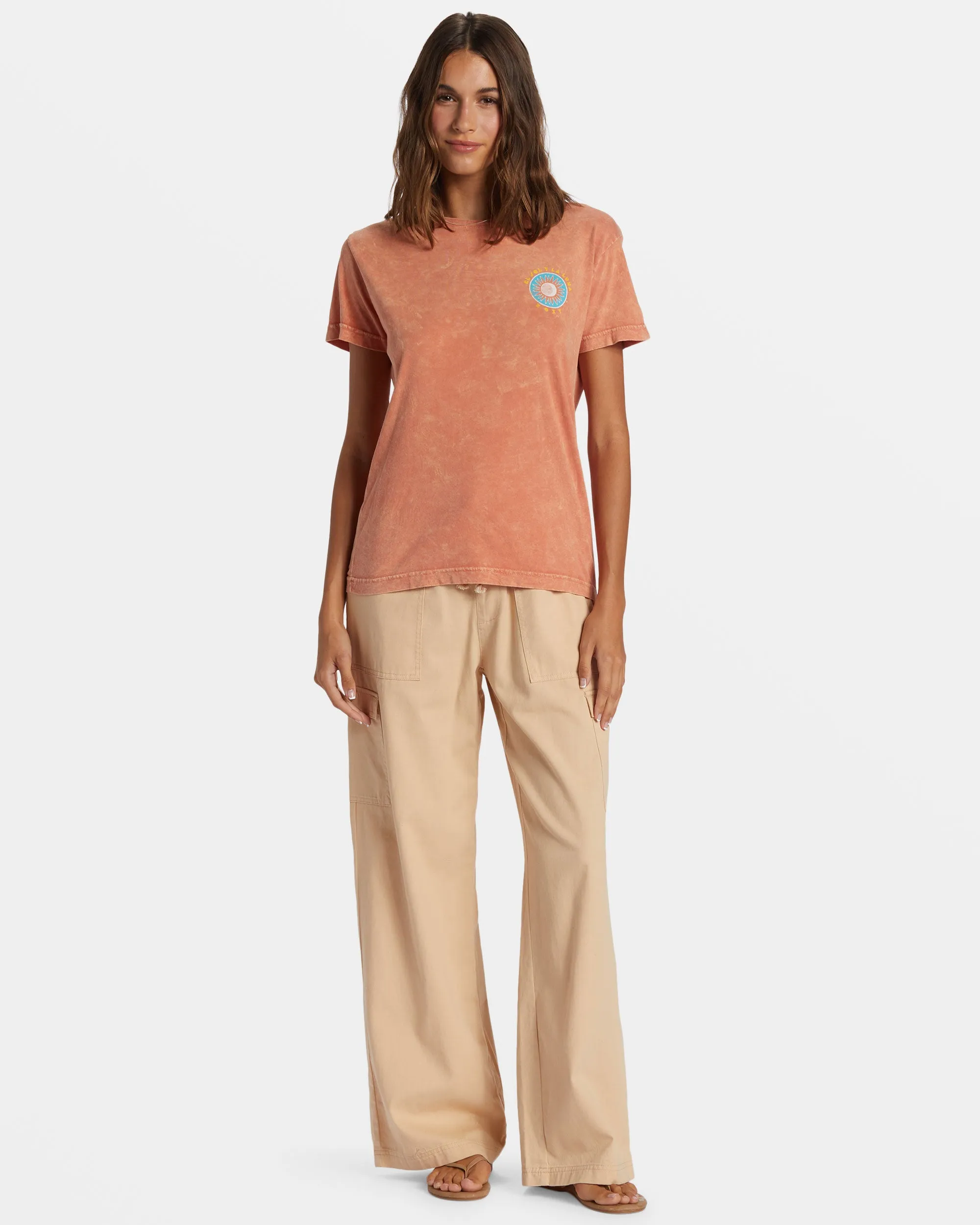 El Sol Y La Luna Boyfriend T-Shirt - Apricot Brandy sold by Roxy product image thumbnail 3
