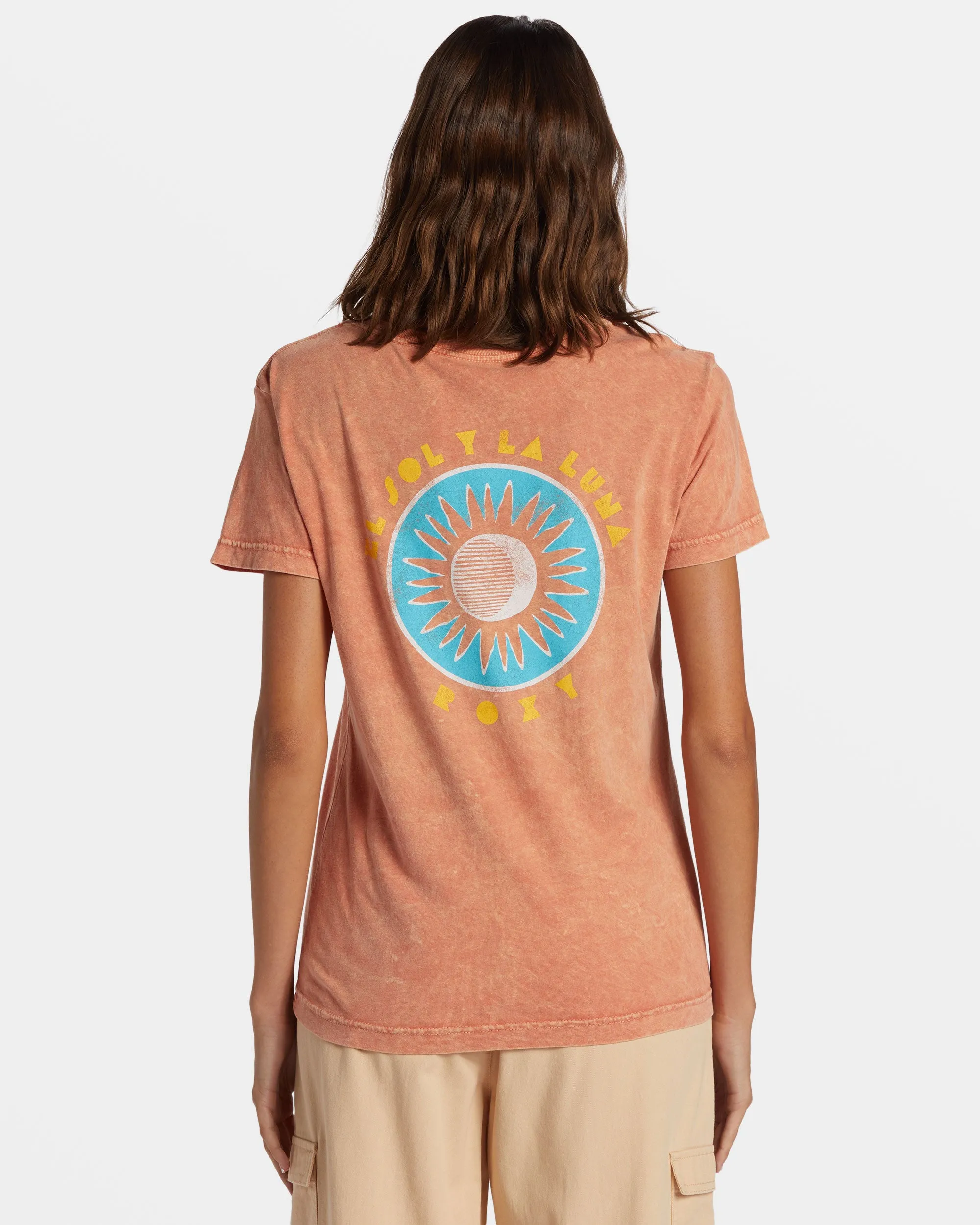 El Sol Y La Luna Boyfriend T-Shirt - Apricot Brandy sold by Roxy product image thumbnail 2