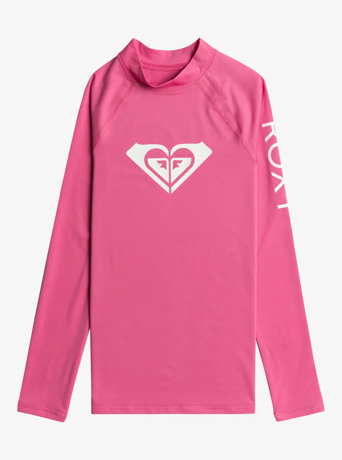 Girls 7-16 Whole Hearted Long Sleeve UPF 50 Rashguard - Shocking Pink sold by Roxy product image thumbnail 3