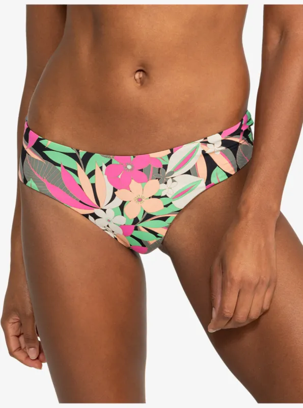 Printed Beach Classics V-Shape Cheeky Bikini Bottom - Anthracite Palm Song S sold by Roxy