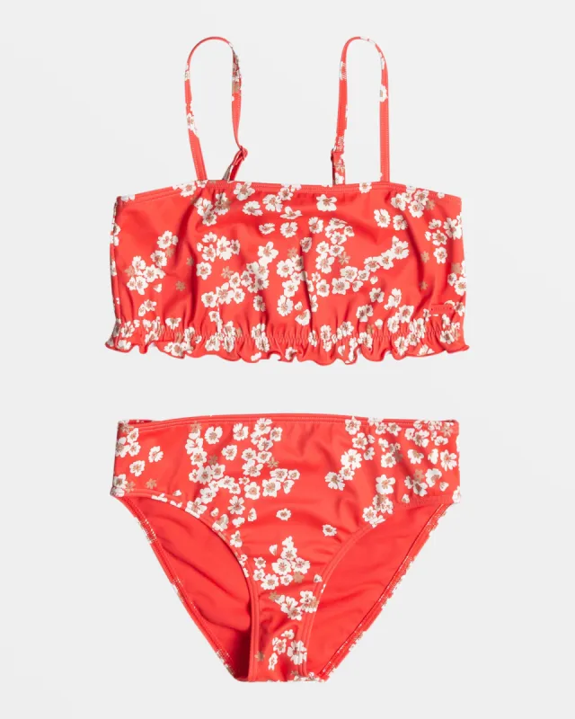 Girls 4-16 Margarita Tube Bikini Set - Hibiscus Margarita made by Roxy