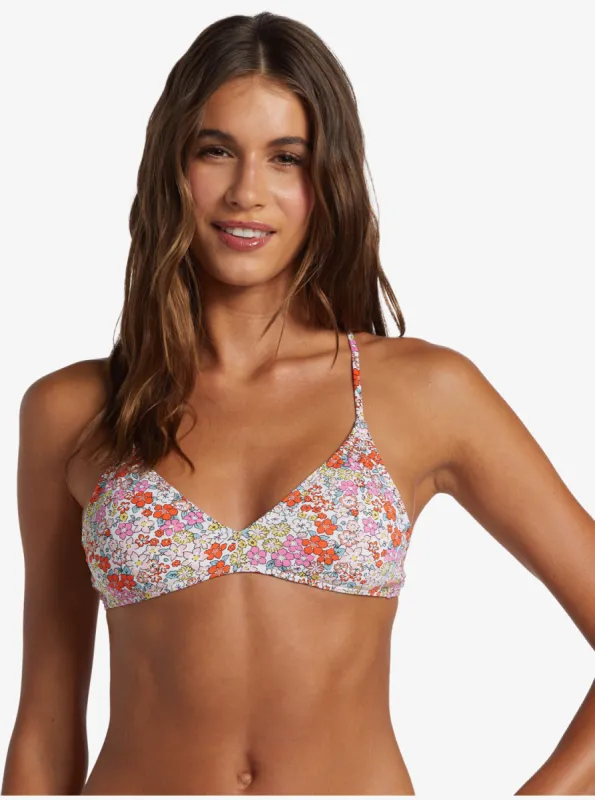 Printed Beach Classics Triangle Bikini Top - Tiger Lily Autumn Ditsy sold by Roxy
