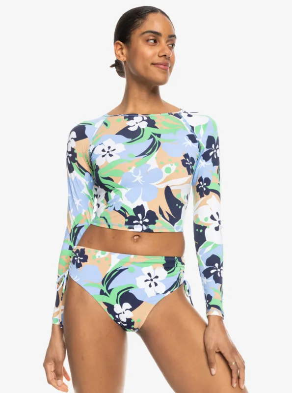 Cropped Long Sleeve Rashguard - Vintage Indigo Archive Roxy sold by Roxy