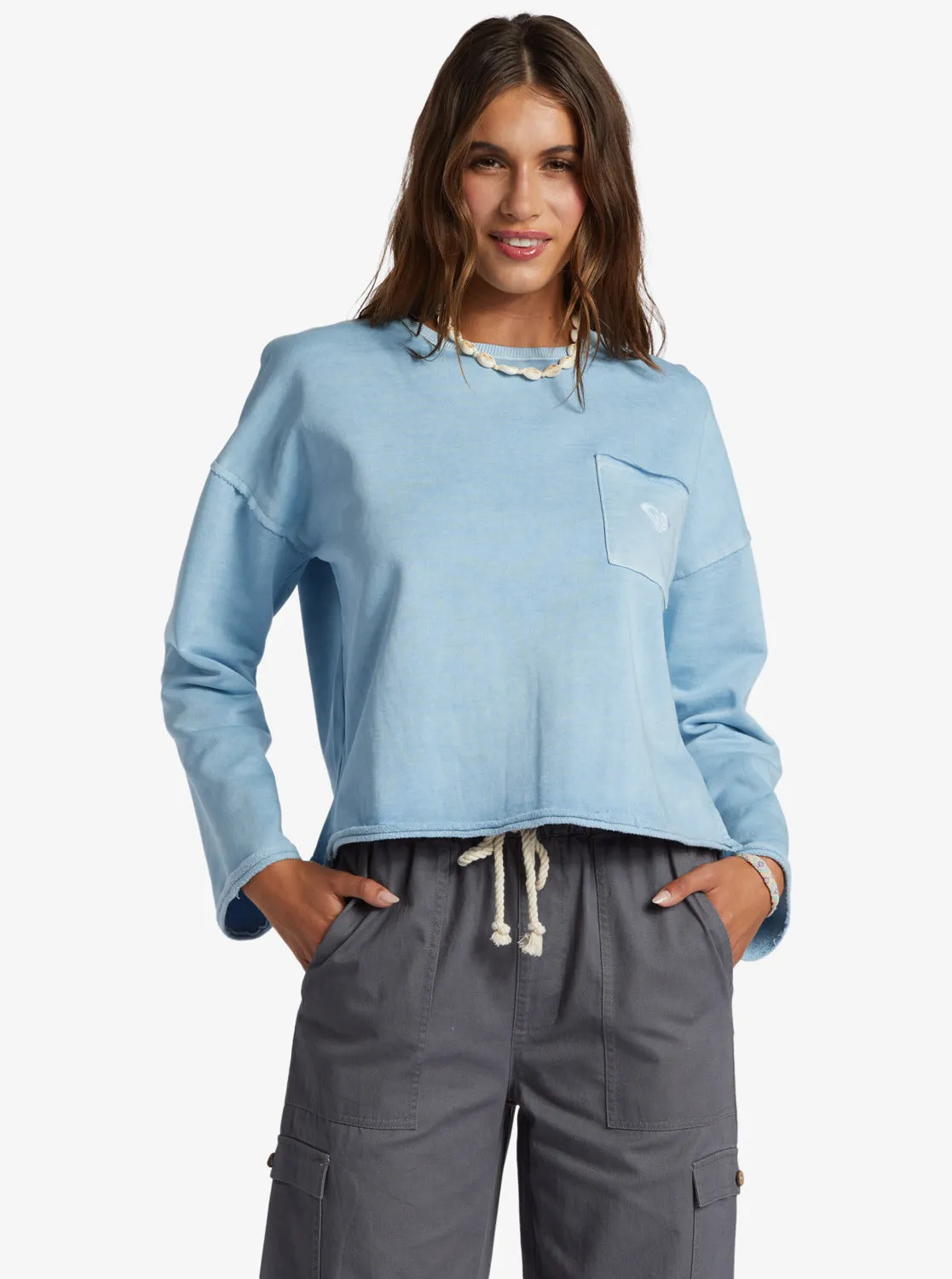Doheny Crew Neck Sweatshirt - Bel Air Blue sold by Roxy
